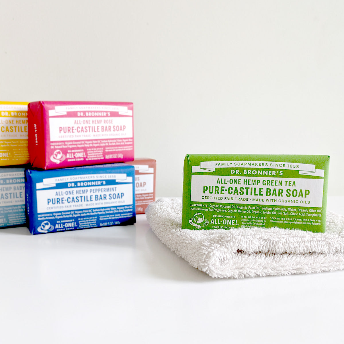 Pure-Castile Bar Soap made with Organic Peppermint Oil
