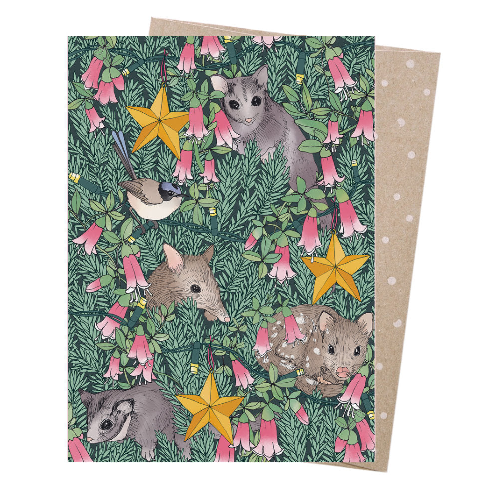 Christmas Card Bush Baby Christmas