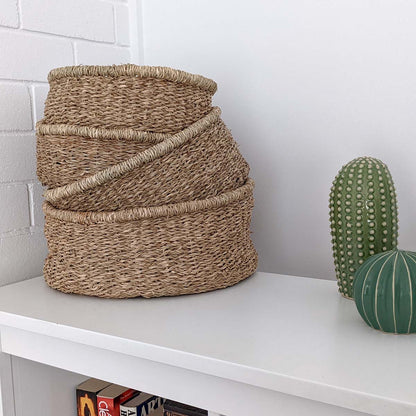 Low Round Seagrass Basket